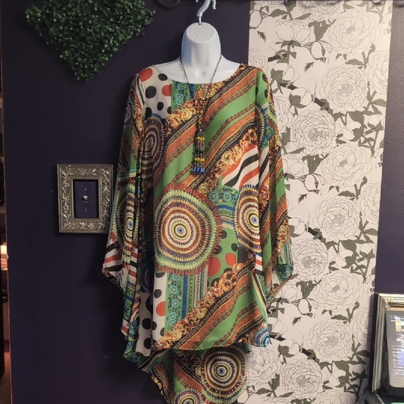 Ark & Co Asymmetrical Dress with Kimono Sleeves - Picture 6 of 6